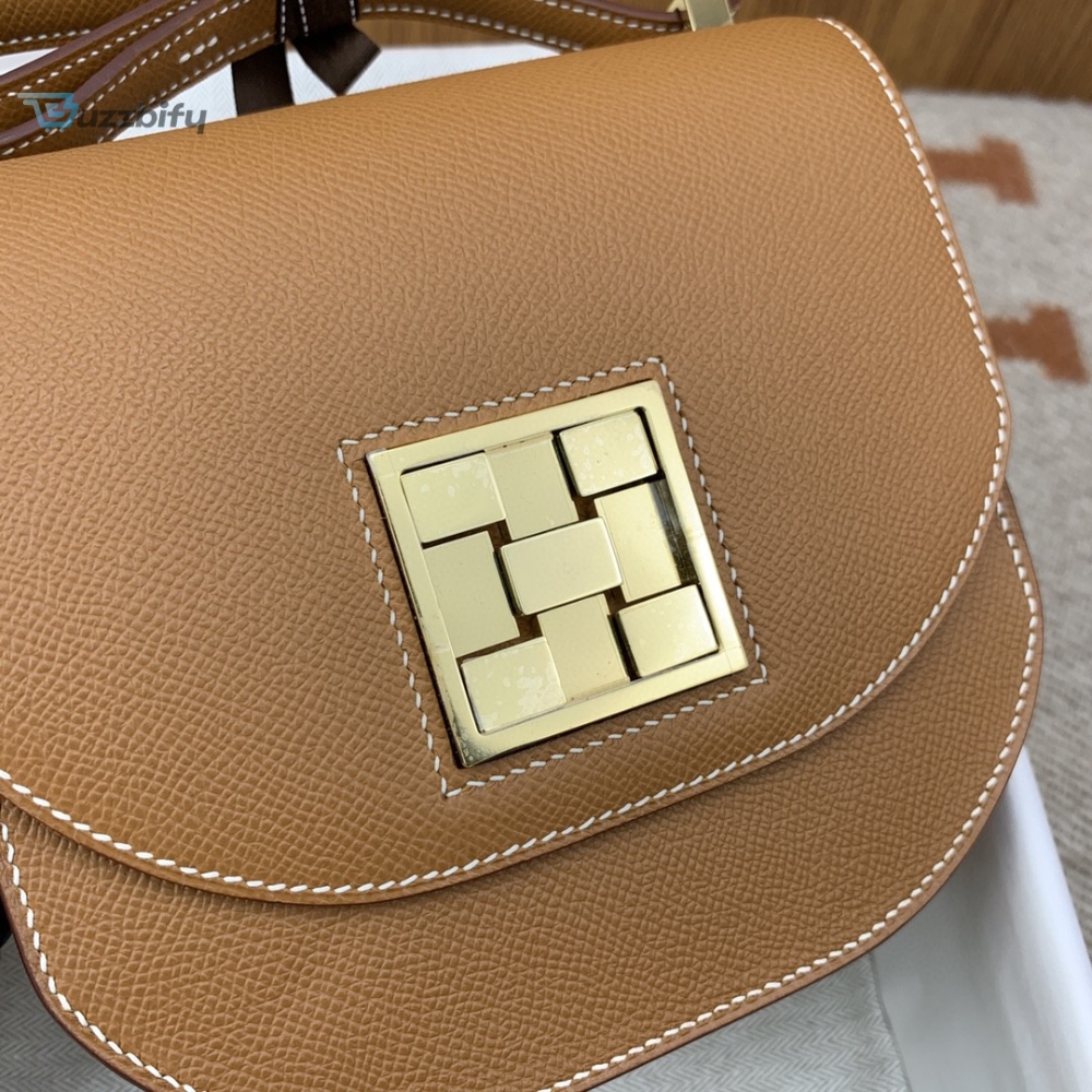 Hermes Mosaique 17 Brown, Gold Toned Hardware Bag For Women, Women’s Handbags, Shoulder Bags 6.7in/17cm 