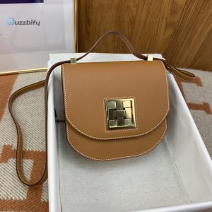 hermes mosaique 17 brown gold toned hardware bag for women womens handbags shoulder bags 6