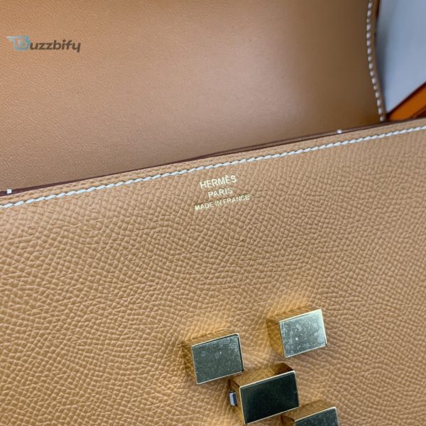 hermes mosaique 17 brown gold toned hardware bag for women womens handbags shoulder bags 6 8