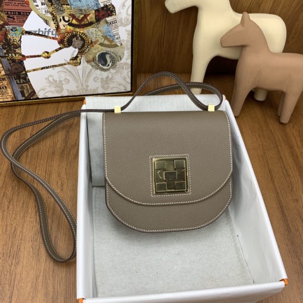 hermes mosaique 17 grey gold toned hardware bag for women womens handbags shoulder bags 6 15