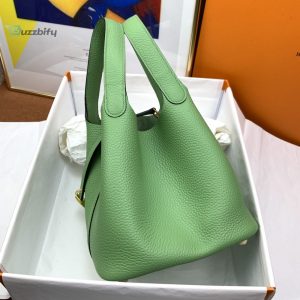 Hermes Picotin Lock 18 Bag Light Green With Goldtoned Hardware For Women Womens Handbags 7.1In18cm