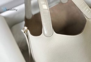 hermes famosissimo picotin lock 18 white bag with goldtoned hardware for women womens handbags 7 12