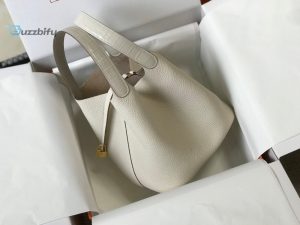hermes picotin lock 18 white bag with goldtoned hardware for women womens handbags 7 14