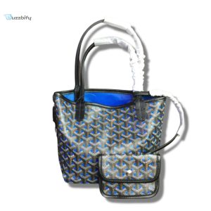 mcm stark classic small visetos canvas backpack bag blue