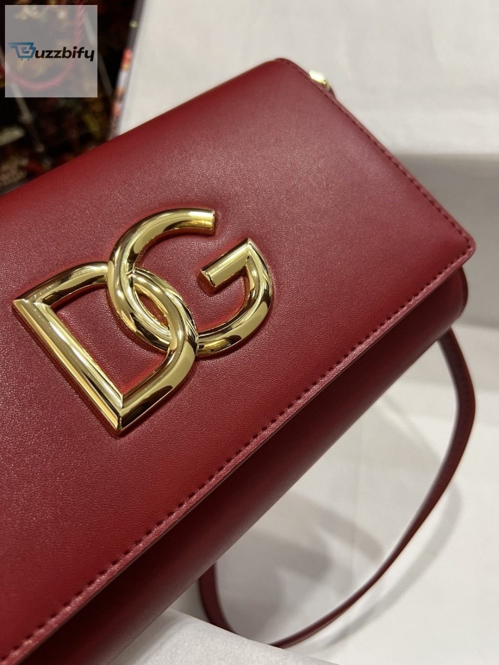 Dolce & Gabbana 3.5 Clutch Burgundy For Women 8.3in/21cm DG  