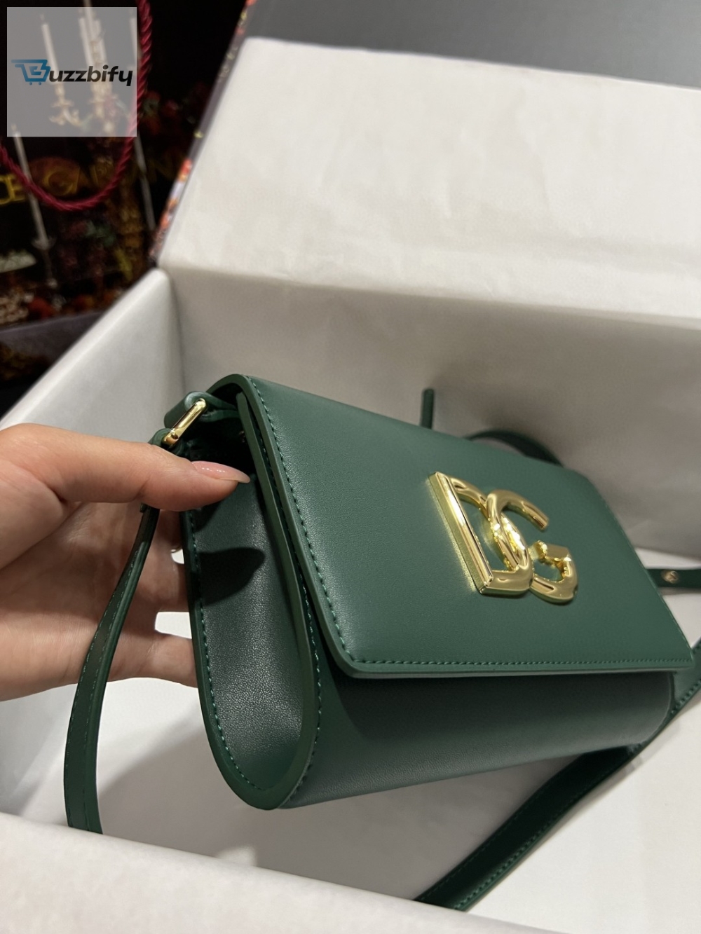 Dolce & Gabbana 3.5 Clutch Green For Women 8.3in/21cm DG  