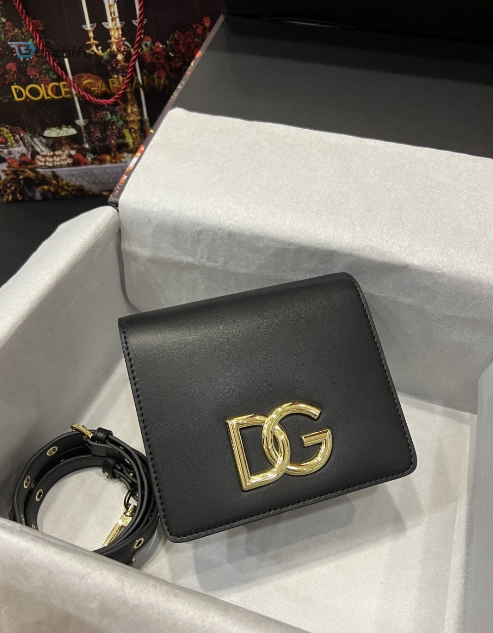 Dolce & Gabbana Crossbody 3.5 Bag Black For Women 6.9in/18cm DG BB7037AW57680999 