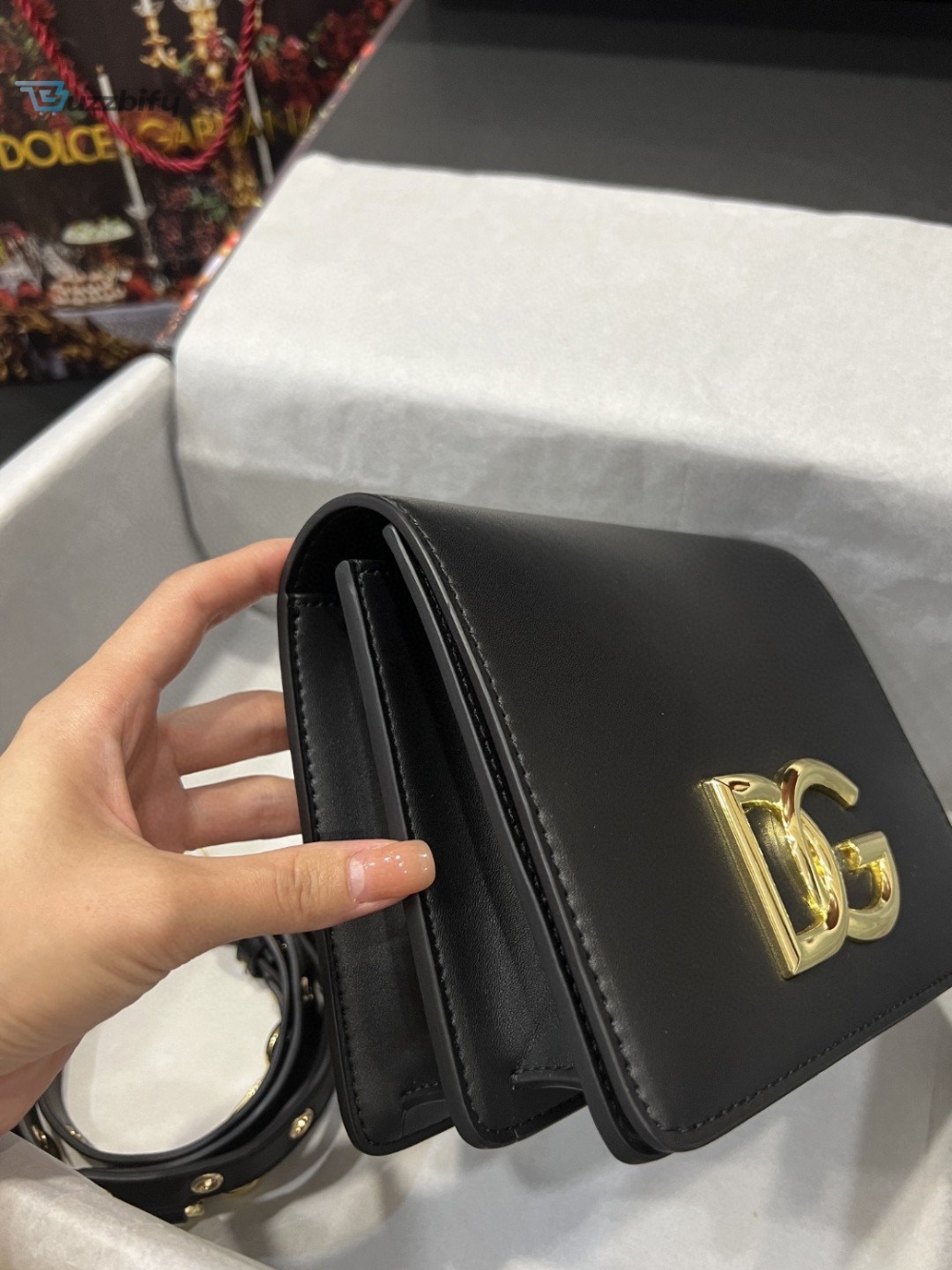 Dolce & Gabbana Crossbody 3.5 Bag Black For Women 6.9in/18cm DG BB7037AW57680999 