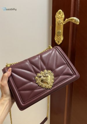 dolce gabbana large devotion bag in quilted nappa dark violet for women 10in26cm dg buzzbify 1 1