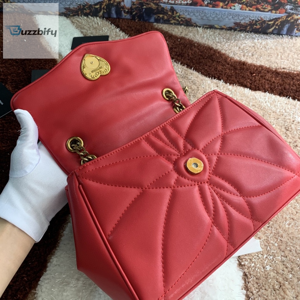 Dolce  Gabbana Medium Devotion Shoulder Bag In Quilted Nappa Red For Women 10.2In26cm Dg