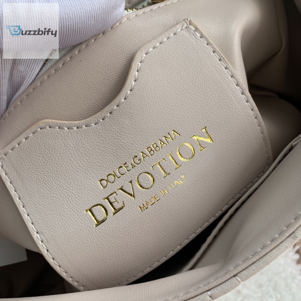 Dolce & Gabbana Medium Devotion Shoulder Bag In Quilted Nappa White For Women 10.2in/26cm DG 