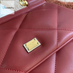 dolce gabbana medium sicily bag in quilted burgundy for women 10 11