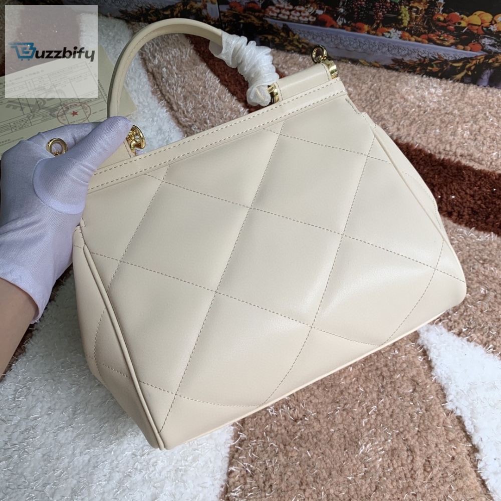 Dolce  Gabbana Medium Sicily Bag In Quilted White For Women 10.2In26cm Dg Bb6002aw59180002