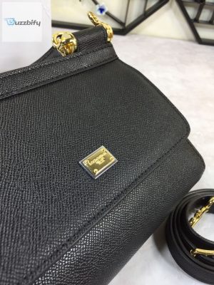 dolce gabbana medium sicily handbag in dauphine black for women 10 12