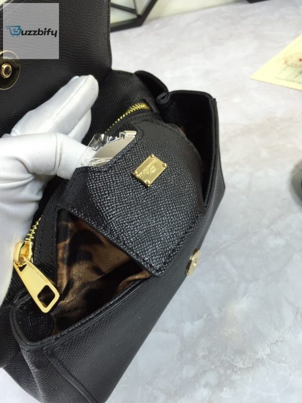 dolce gabbana medium sicily handbag in dauphine black for women 10 13
