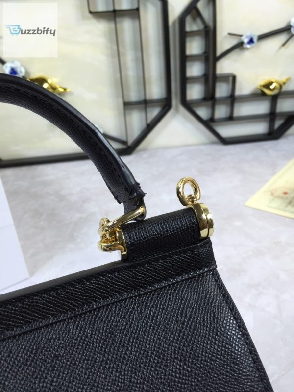 dolce roll gabbana medium sicily handbag in dauphine black for women 10 14