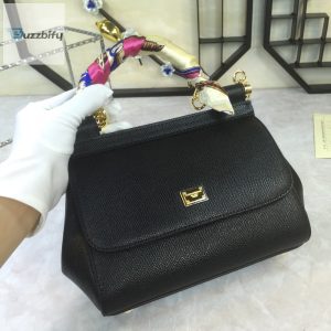 dolce gabbana medium sicily handbag in dauphine black for women 10 2