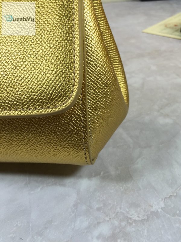 dolce gabbana medium sicily handbag in dauphine gold for women 10 1