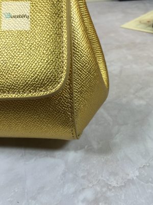 dolce gabbana medium sicily handbag in dauphine gold for women 10 9