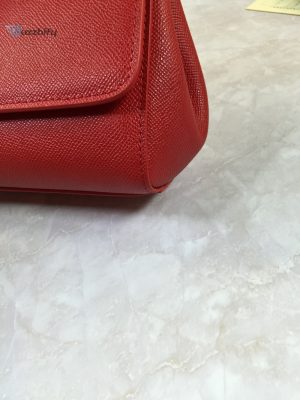 dolce gabbana medium sicily handbag in dauphine red for women 10 1