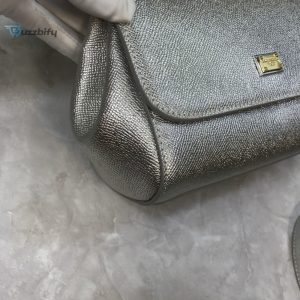 dolce gabbana medium sicily handbag in dauphine silver for women 10 12