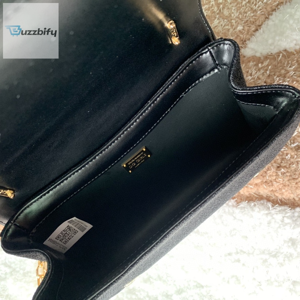 Dolce & Gabbana Nappa DG Girls Shoulder Bag Black For Women 8.3in/21cm DG BB6498AZ80180999 