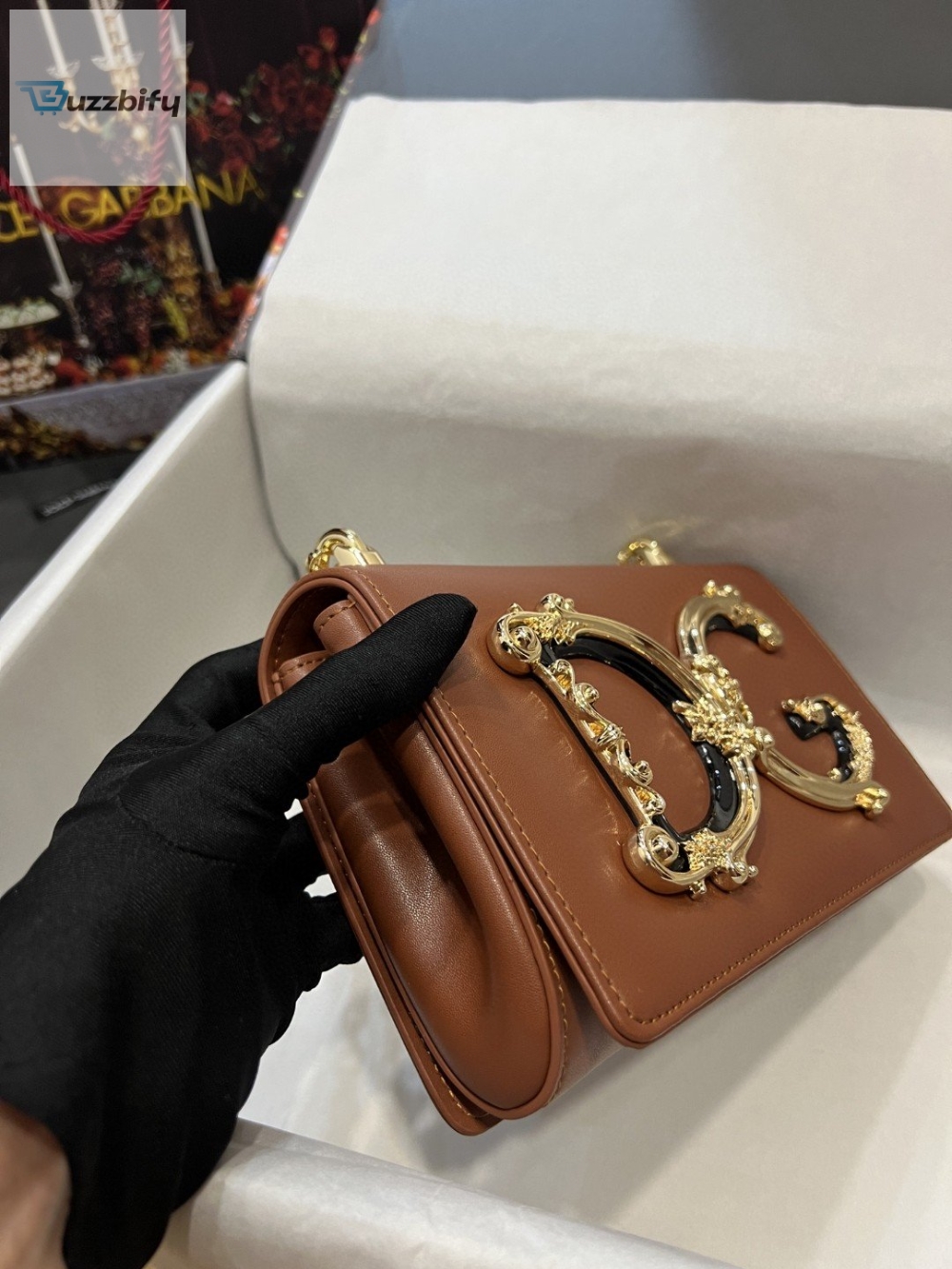 Dolce mit & Gabbana Nappa DG Girls Shoulder Bag Brown For Women 8.3in/21cm DG  