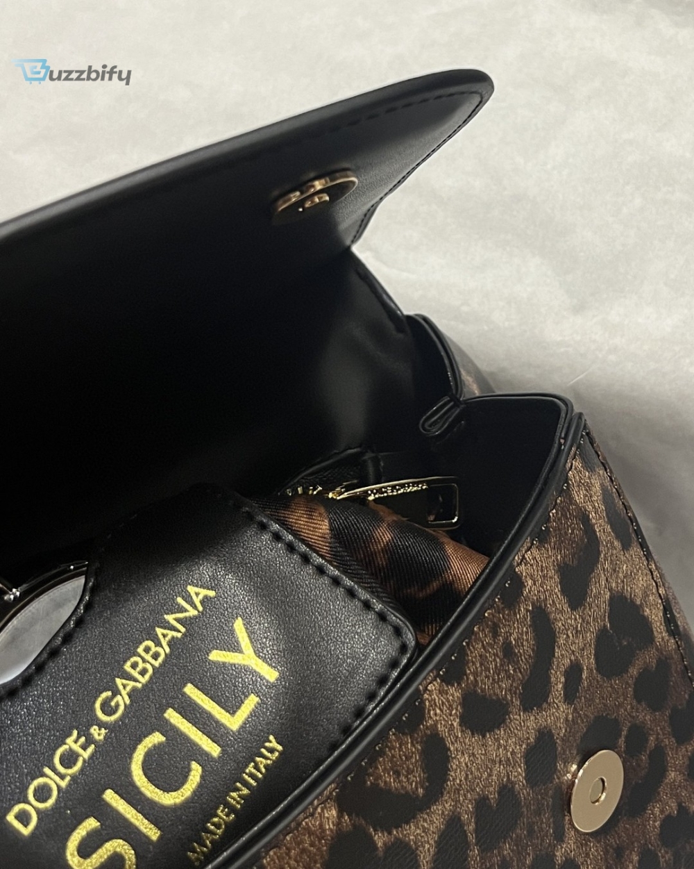 Dolce & Gabbana Sicily Bag In Leopard-Print Pony Hair Multicolour For Women 10.2in/26cm DG 