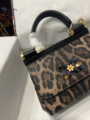 Dolce  Gabbana Sicily Bag In Leopardprint Pony Hair Multicolour For Women 7.9In20cm Dg