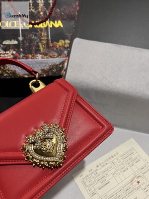 dolce gabbana small devotion bag in plain red for women 7 1