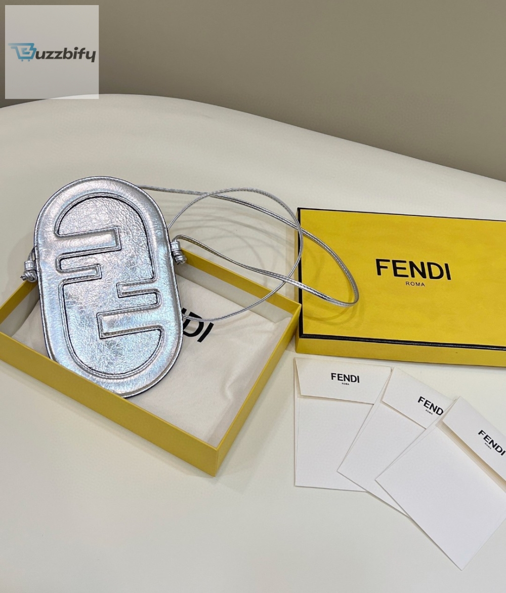 Fendi 12 Pro Phone Holder Silver Bag For Woman 21.5Cm8.5In 7As055aispf0mk5