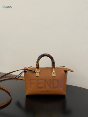Fendi By The Way Brown Mini Bag For Woman 17Cm6.5In