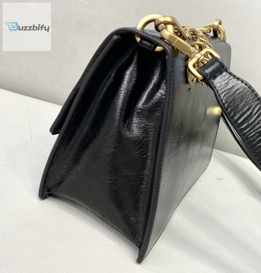 Fendi Kan U Small Black Bag For Woman 25cm/9.5in 