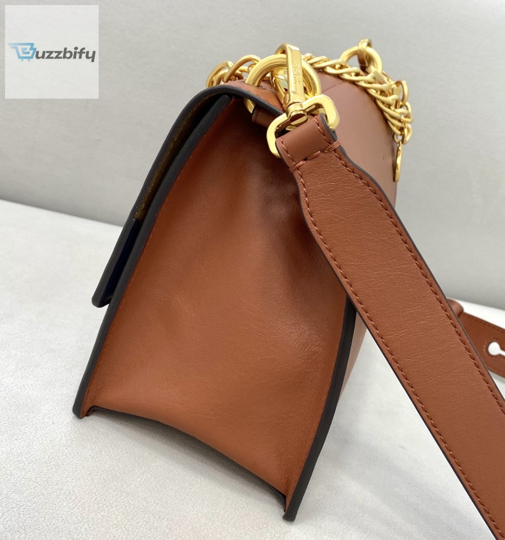 Fendi Silver Kan U Small Brown Bag For Woman 25cm/9.5in 