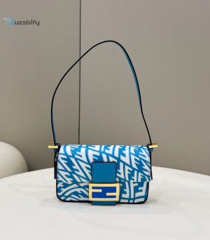 fendi mini baguatte 1997 blue glazed bag for woman 195cm7