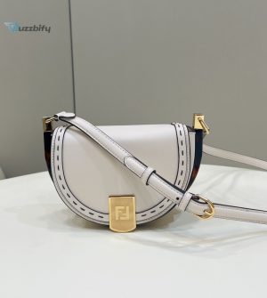 fendi moonlight saddle white bag for woman 19cm7