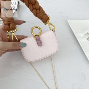 fendi nano baguette maxi handle pink and brown bag for woman 65cm2 3