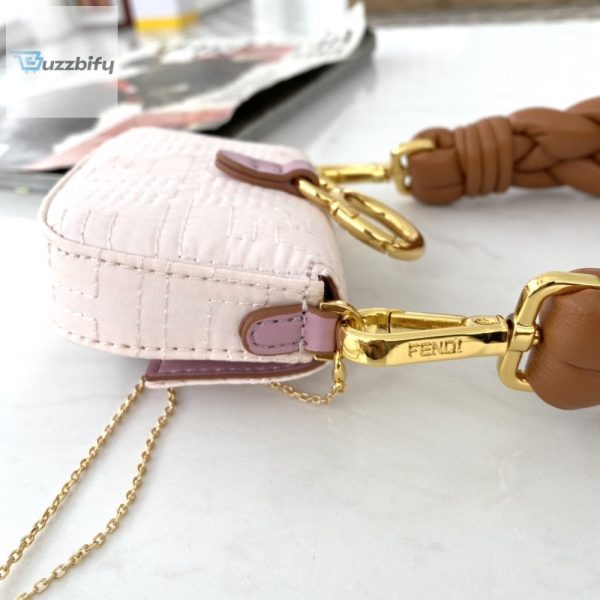 fendi nano baguette maxi handle pink and brown bag for woman 65cm2 6