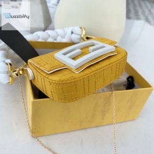 fendi nano baguette maxi handle yellow and white bag for woman 65cm2 2