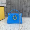 fendi nano peekaboo charm crossbody blue bag for woman 12cm4