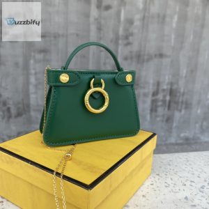 fendi nano peekaboo charm crossbody green bag for woman 12cm4
