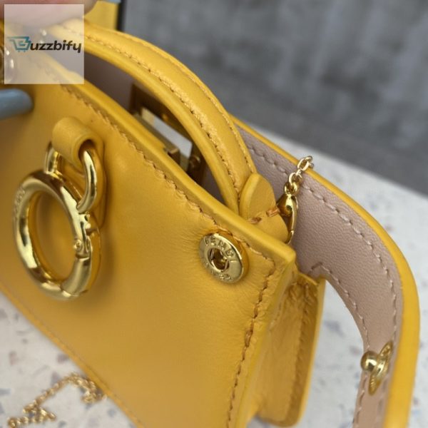 fendi nano peekaboo charm crossbody yellow bag for woman 12cm4 14