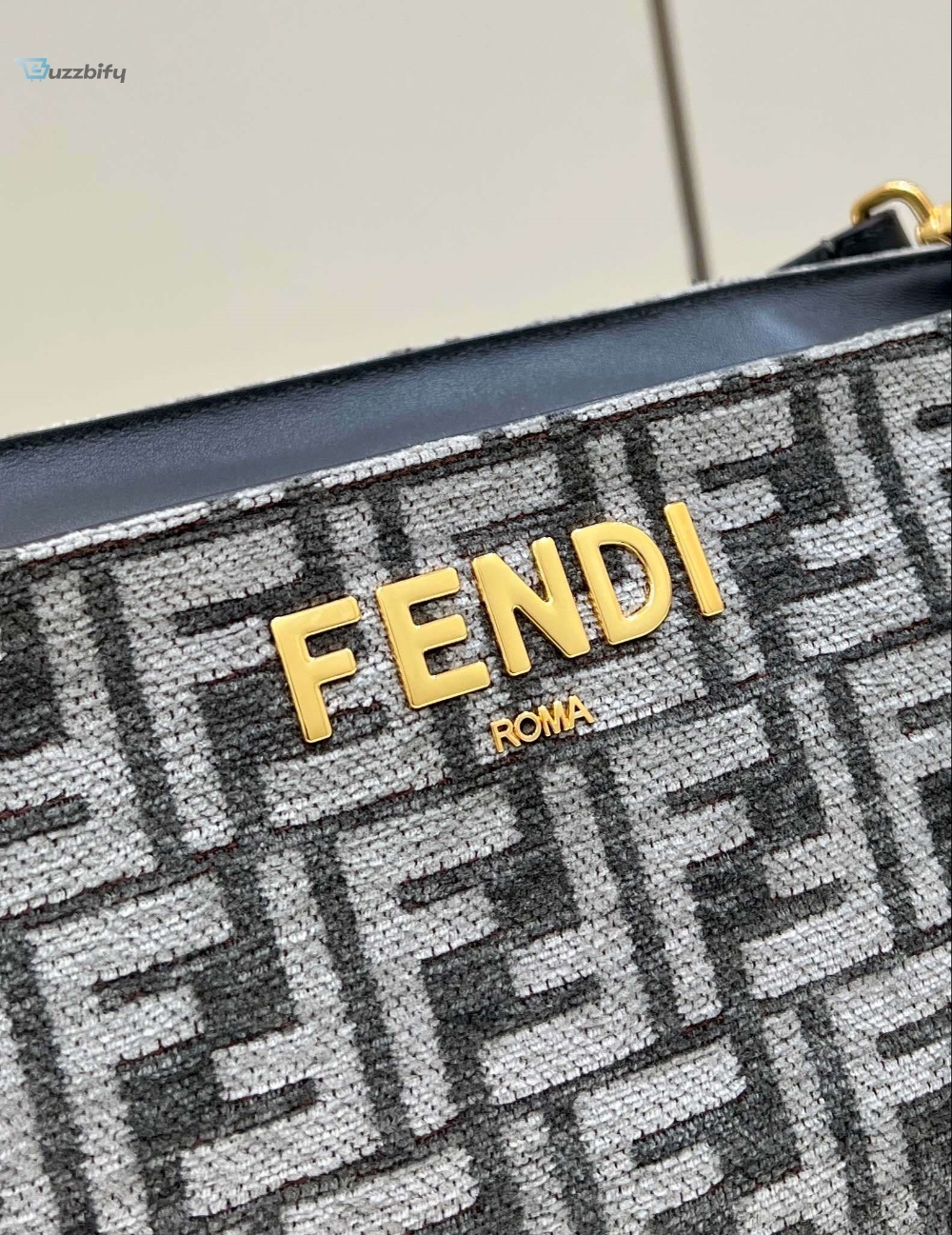 Fendi O’Lock Zip Beige/Blue/Grey For Women 36cm / 14.2in 8BR805ALFVF1IQU 