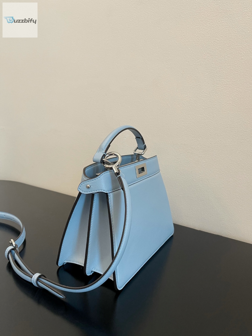 Fendi Peekaboo ISeeU Petite Light Blue Small Bag For Woman 20cm/8in 