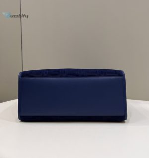fendi sunshine medium navy blue ff fabric shopper bag for woman 31cm12in buzzbify 1 1
