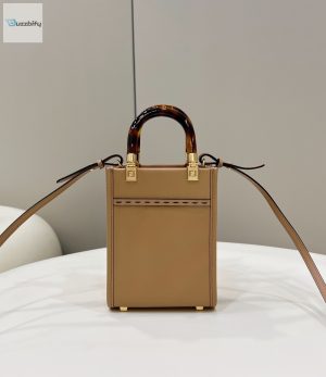 Fendi Bottles Sunshine Shopper Light Brown Mini Bag For Woman 13Cm5in