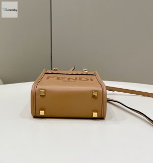 fendi sunshine shopper light brown mini bag for woman 23cm5in buzzbify 2 2