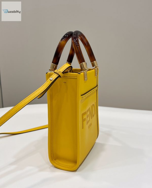 fendi sunshine shopper yellow mini bag for woman 10 10cm 10in buzzbify 10 10