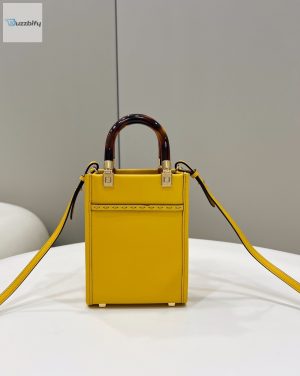 fendi sunshine shopper yellow mini bag for woman 11 11cm 11in buzzbify 11 11