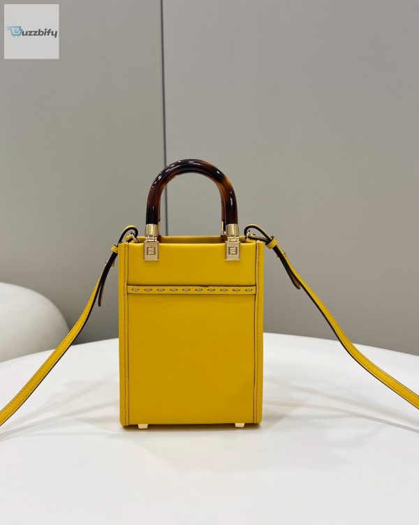 fendi sunshine shopper yellow mini bag for woman 11 11cm 11in buzzbify 11 11
